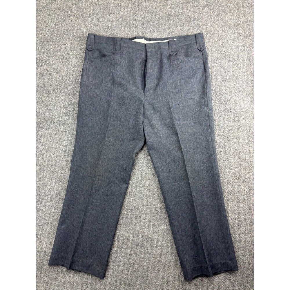 Vintage Circle S Dress Pants Men's W38 Blue Pleated Slacks USA Made Dallas Texas
